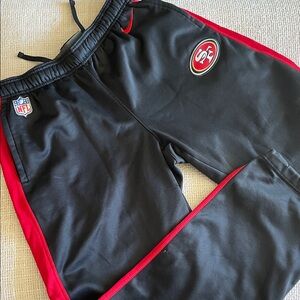 NFL 49ers Black and Red Sweatpants